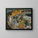 Croissant de maisons II - Egon Schiele — gerahmtes Bild an der Wand