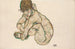 Giovane ragazza nuda accovacciata - Egon Schiele — vista dell’opera