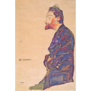 Egon Schiele - Max Kahrer im Profil.webp