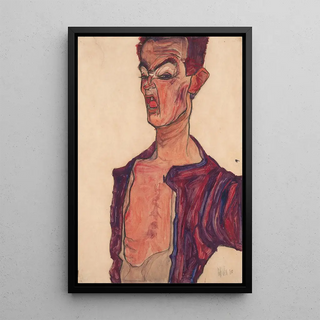 Egon Schiele - SelfPortrait Grimacing.webp