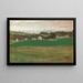 Prairie avec village en arrière-plan II - Egon Schiele — gerahmtes Bild an der Wand