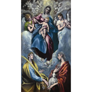 El Greco Domenikos Theotokopoulos - Madonna and Child with Saint Martina and Saint Agnes.webp