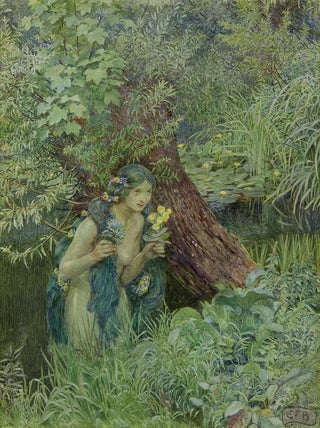 Eleanor FortescueBrickdale - With Goodly Greenish Locks All Loose untied.webp