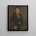 Portrait of a young worker - Elemér Halász-Hradil — framed artwork on a wall