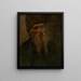 Ritratto di un uomo anziano - Elemér Halász-Hradil — quadro incorniciato alla parete
