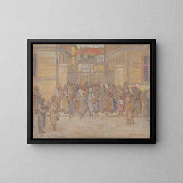 Arbeitsloser - Elemér Halász-Hradil — gerahmtes Bild an der Wand