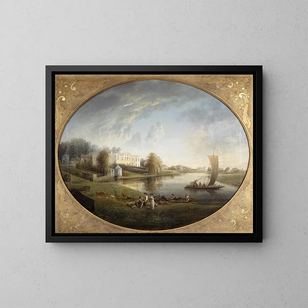Haus des Papstes in Twickenham - Elias Martin — gerahmtes Bild an der Wand
