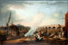 Westminster Bridge and the procession on the Thames of King Christian VII of Denmark in 1769 - Elias Martin — artwork view