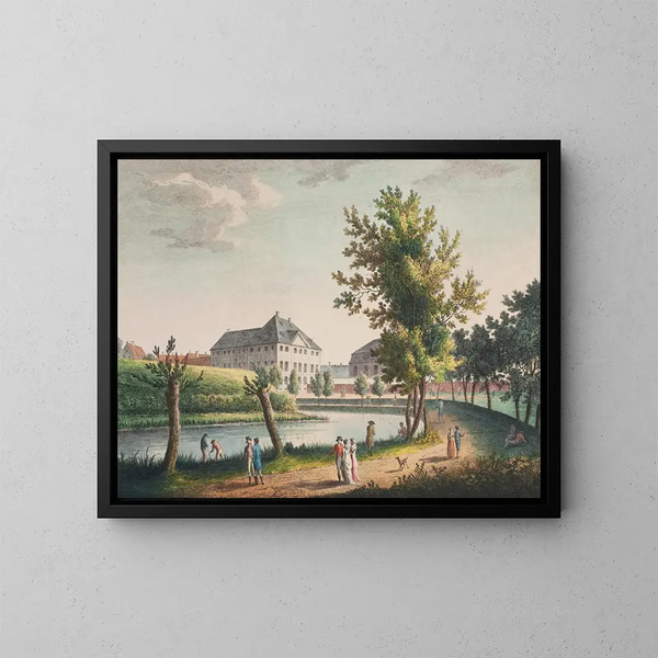 L'Esplanade près du port - Elias Meyer — gerahmtes Bild an der Wand