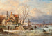 Vue hivernale de la ville de Dordrecht - Elias Pieter van Bommel — Ansicht des Kunstwerks