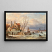 Vue hivernale de la ville de Dordrecht - Elias Pieter van Bommel — gerahmtes Bild an der Wand