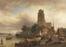 Vista di Dordrecht con la Grote Kerk - Elias Pieter van Bommel — vista dell’opera