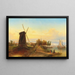 Mulino ad acqua vicino ad Amsterdam - Elias Pieter van Bommel — quadro incorniciato alla parete