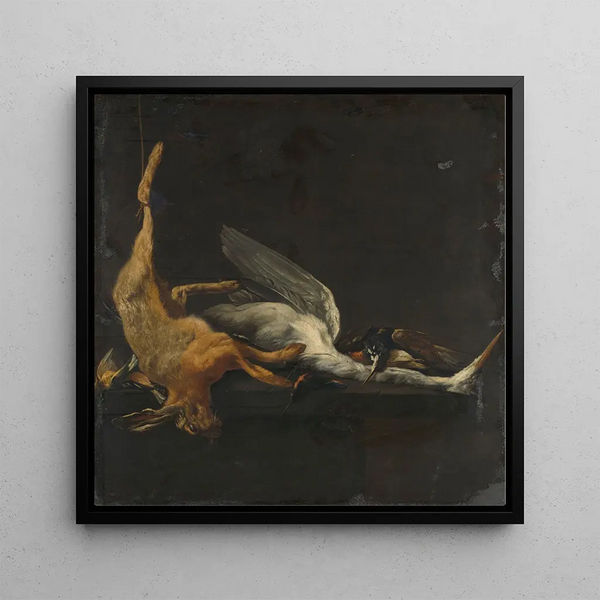 Elias Vonck - Still Life with Hare Heron and other Birds.webp