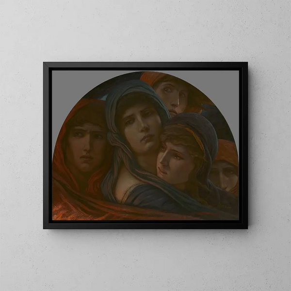 Ein Blick in die Hölle oder die Angst - Elihu Vedder — gerahmtes Bild an der Wand