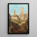 San Gimignano - Elihu Vedder — gerahmtes Bild an der Wand