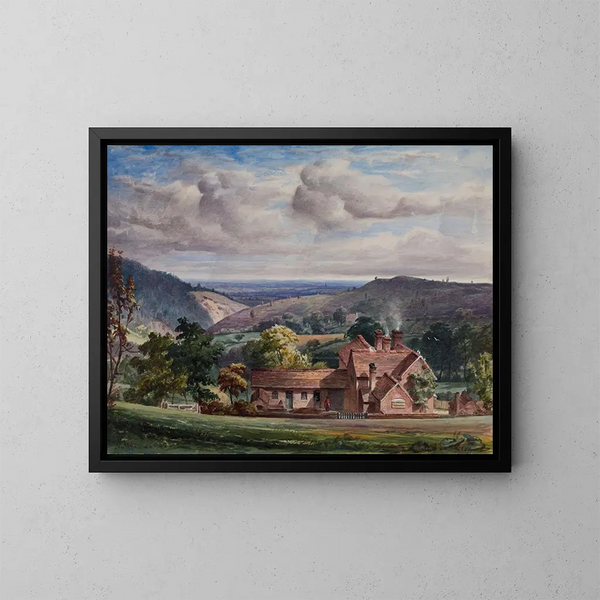 Cottage de Church Hill à Bromsgrove Lickey - Elijah Walton — gerahmtes Bild an der Wand