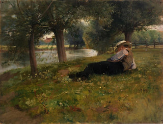 Eliphalet Fraser Andrews - Man Reclining beside a Stream.webp