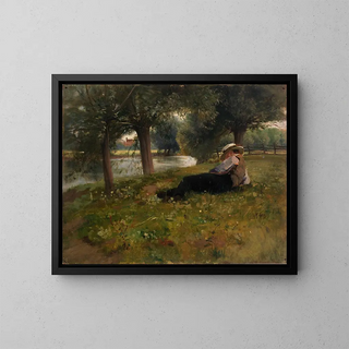 Eliphalet Fraser Andrews - Man Reclining beside a Stream.webp