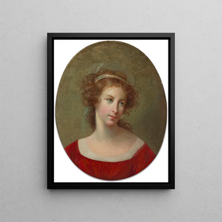 Elisabeth Louise Vige Le Brun - Portrait de femme en robe rouge.webp