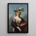 Autoritratto con cappello di paglia - Elisabeth Louise Vigée Le Brun — quadro incorniciato alla parete