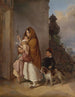 a mother with her children in need - Élisabeth Modell — artwork view