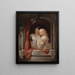 Two Girls at the Window - Élisabeth Modell — framed artwork on a wall