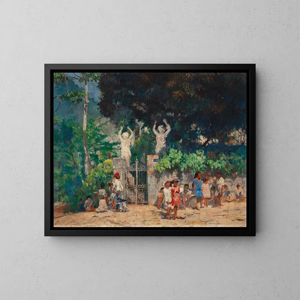 En route pour l'école - Eliseu Visconti — gerahmtes Bild an der Wand