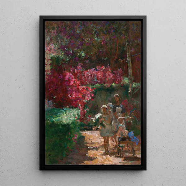 Promenade im Park - Eliseu Visconti — gerahmtes Bild an der Wand