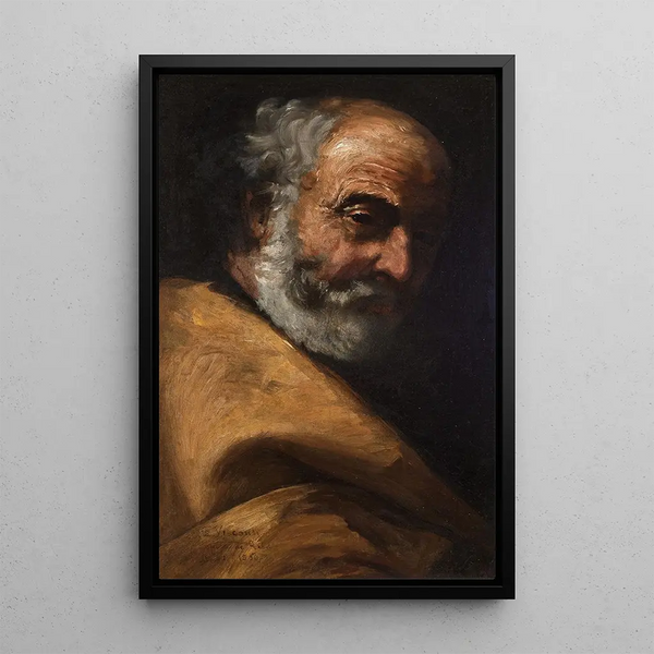 Portrait eines alten Mannes - Eliseu Visconti — gerahmtes Bild an der Wand