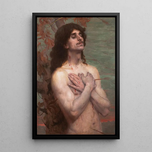 von Saint Sébastien, Studie für Belohnung von Saint Sébastien - Eliseu Visconti — gerahmtes Bild an der Wand