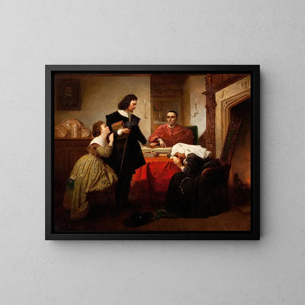 La réception de l'ordre - Emanuel Gottlieb Leutze — gerahmtes Bild an der Wand