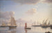Vista di Langelinie verso i cantieri navali reali a Nyholm Copenaghen luce del mattino - Emanuel Larsen — vista dell’opera