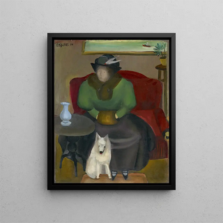 Emanuel Schttli - Woman in Fur with Dog.webp