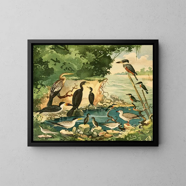 Carar Mergulhes Gaivotas Trintaris Arirambas - Emil August Göldi — gerahmtes Bild an der Wand