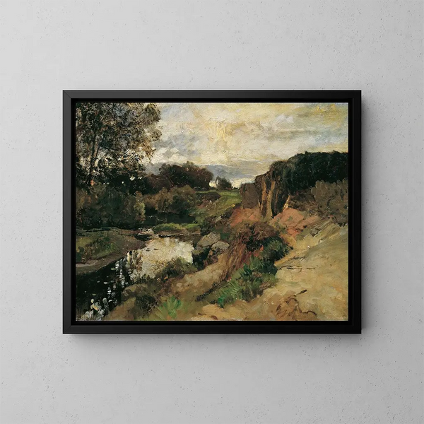 Au Tullnbach près de Plankenberg - Emil Jakob Schindler — gerahmtes Bild an der Wand