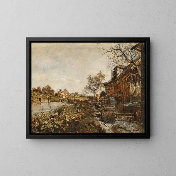 Mühle à Goisern - Emil Jakob Schindler — gerahmtes Bild an der Wand