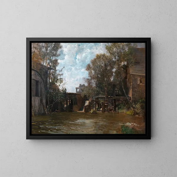 Mühle à Plankenberg - Emil Jakob Schindler — gerahmtes Bild an der Wand