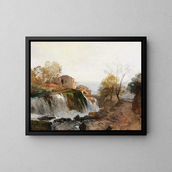 Moulin dans la vallée de Breno près de Raguse - Emil Jakob Schindler — gerahmtes Bild an der Wand