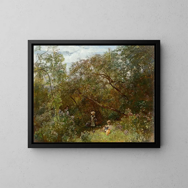 Landschaft im Park bei Plankenberg - Emil Jakob Schindler — gerahmtes Bild an der Wand