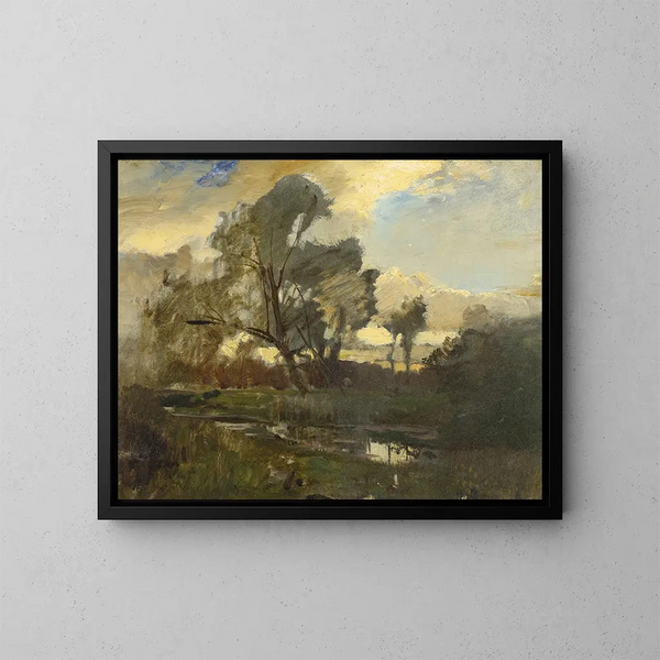 Prater-Szene - Emil Jakob Schindler — gerahmtes Bild an der Wand