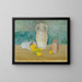 Nature morte con brocche in pietra e limoni - Emil Kraus — quadro incorniciato alla parete