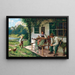 Ein Sommertag vor dem Haus - Emil Rau — gerahmtes Bild an der Wand