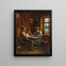 Musik zu Hause - Emil Rau — gerahmtes Bild an der Wand