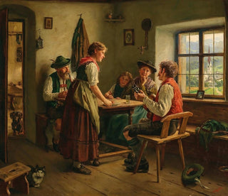 Emil Rau - Unterhaltung in der Stube.webp