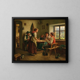 Emil Rau - Unterhaltung in der Stube.webp
