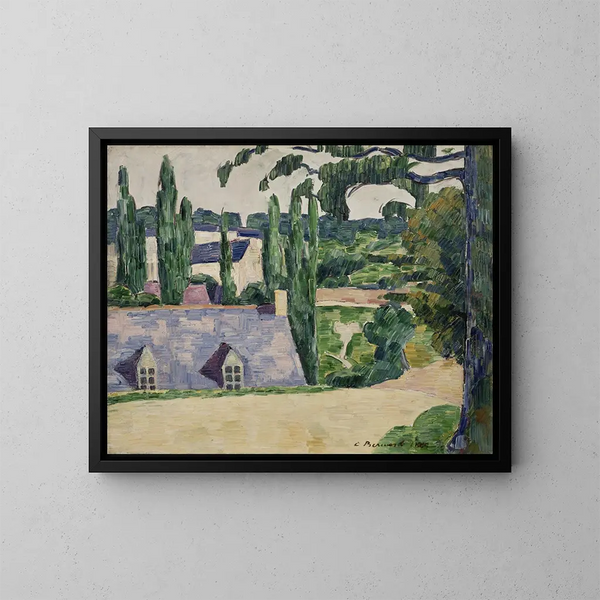 Landschaft bei Pont-Aven - Émile Bernard — gerahmtes Bild an der Wand