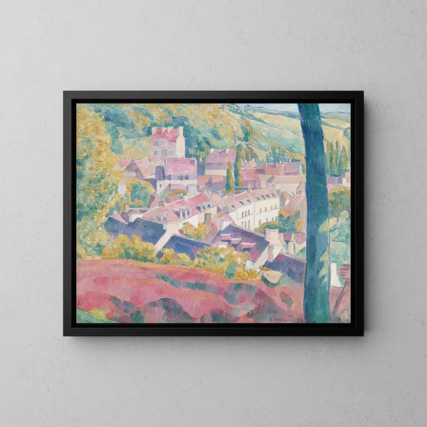 Pont-Aven gesehen vom Bois d'Amour - Émile Bernard — gerahmtes Bild an der Wand