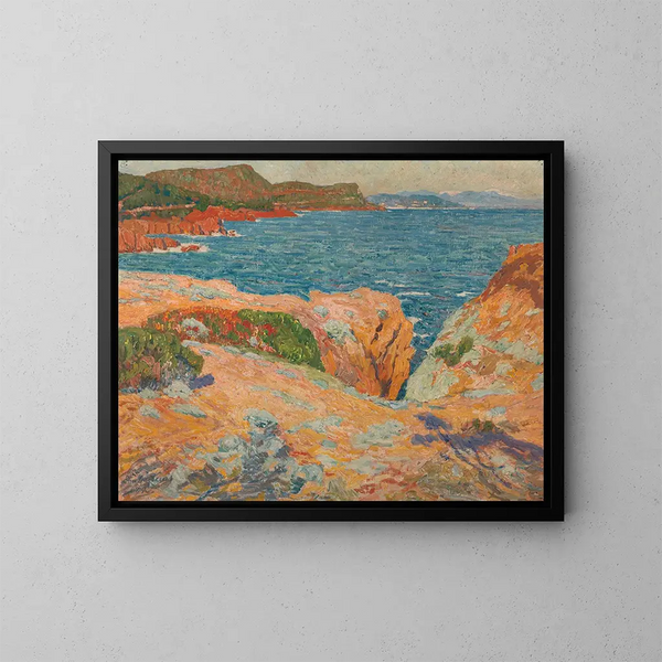 Pomeriggio a Estrel, Costa Azzurra - Émile Claus — quadro incorniciato alla parete