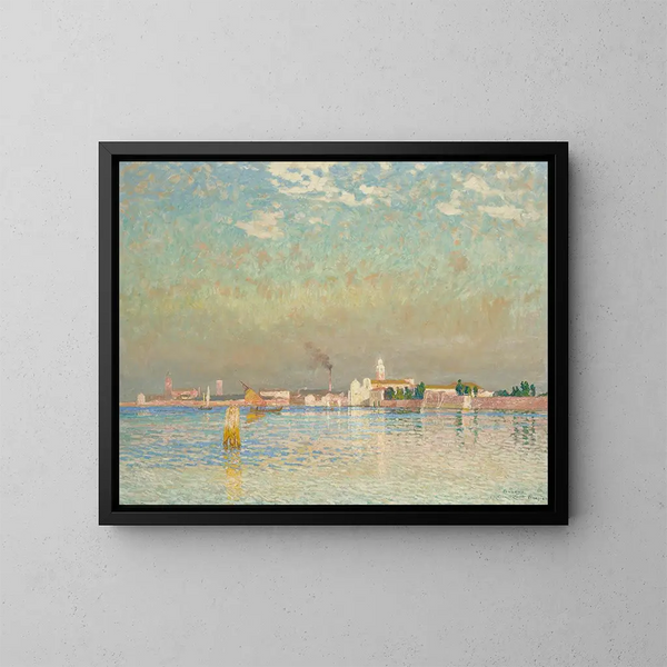 Vista di Murano, Venezia - Émile Claus — quadro incorniciato alla parete